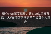 糖心vlog深度揭秘：唐心volg风波背后，大V在酒店房间的角色极其令人意外