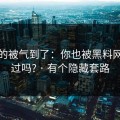 我真的被气到了：你也被黑料网带跑过吗? · 有个隐藏套路